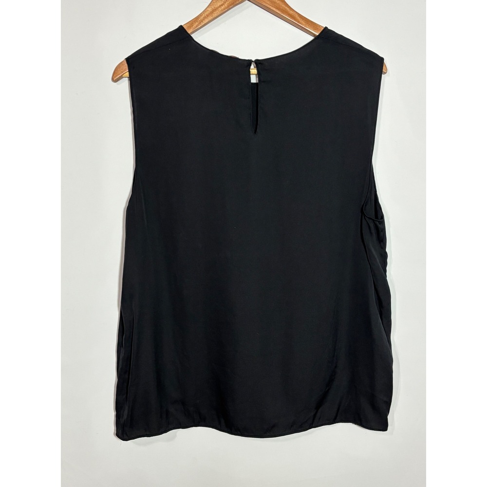 Quince Washable Silk Sleeveless Tank Bundle of 2  Black Ivory XL Quiet Luxury - Picture 3 of 12